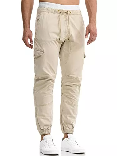 Indicode Hosen Indicode Herren Levy Cargohose aus Baumwolle mit 6 Taschen | Cargo Chino Hose Männer