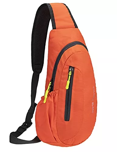 PivotWing Taschen & Rucksäcke PivotWing Brusttasche Sling Rucksack Klein Schultertasche - Wasserabweisendes Nylon, Wabennetzkissen, Leicht Kleiner Sling Rucksäcke für Wanderungen, Reisen, Radfahren, Hundewandern