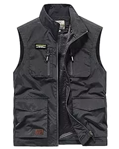 MeiLayM Westen MeiLayM Herren Outdoor Weste mit Vielen Taschen Ärmellose Anglerweste Leicht Atmungsaktiv Ärmellose Jacke Jagd Fotografie Camping Sommer Multifunktionsweste Nylon Angeln Weste