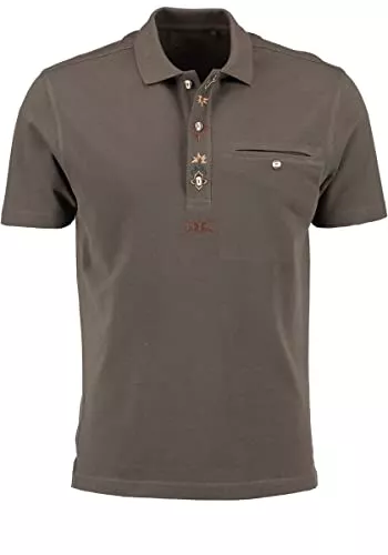 OS Trachten Poloshirts OS Trachten Herren Poloshirt Kurzarm Jagdshirt mit Polokragen Esoqo