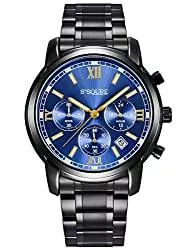 Alienwork Uhren Alienwork S2Squre Armbanduhr Herren Damen Chronograph Metall-Armband