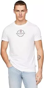 Tommy Hilfiger T-Shirts Tommy Hilfiger Herren T-Shirt Kurzarm Global Stripe Wreath Tee Rundhalsausschnitt