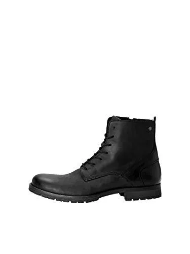 JACK & JONES Stiefel JACK & JONES Herren Jfworca Leather Anthracite 19 STS Chukka Boots