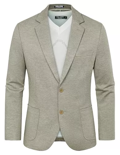PJ PAUL JONES Blazer PJ PAUL JONES Herren-Blazer, lässig, leicht, Sportmäntel, ungefüttert, Stretch-Strick-Anzugjacke