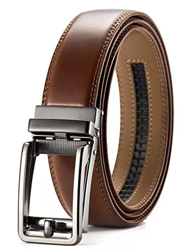 CHAOREN Gürtel CHAOREN Ledergürtel Herren – Automatik Gürtel Herren Leder 35mm für Anzug und Freizeit – Mikroverstellbarer Gürtel passt überall
