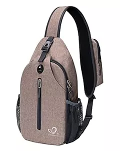 WATERFLY Taschen & Rucksäcke WATERFLY Sling Rucksack Sling Bag Schulterrucksack Umhängetasche Verstellbarer Rucksackgurt Wandern Brust Rucksack für Herren und Damen