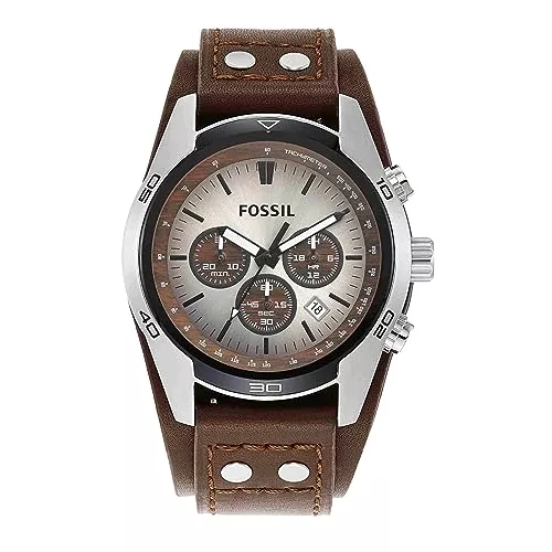 Fossil Uhren Fossil Coachman Uhr für Herren, Chronographenwerk mit Edelstahl- oder Lederarmband