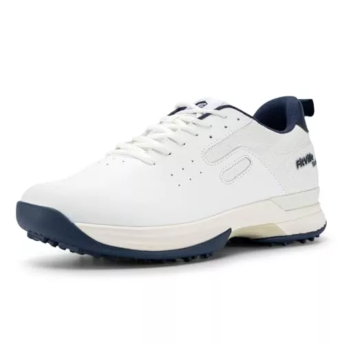 FitVille Sneaker & Sportschuhe FitVille Extra Weit Golfschuhe für Herren Breit Golfschuh Herren mit Schnürung Atmungsaktiv Trainingsschuh für Golf Grau Weiß Gr.39-49