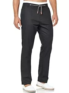 Indicode Hosen Indicode Herren Veneto Stoffhose aus Leinen & Baumwolle | Leinenhose Freizeithose Männer