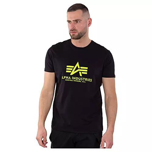ALPHA INDUSTRIES T-Shirts ALPHA INDUSTRIES Herren Basic Neon Print T-Shirt
