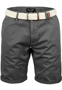 Amaci&Sons Shorts Amaci&Sons Herren Chinoshorts inkl. Gürtel Männer Kurze Bermuda Hose Regular Fit Gurt7030