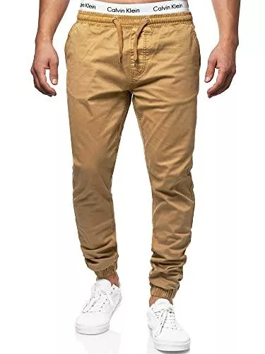 Indicode Hosen Indicode Herren Fields Stoffhose Lange Regular Fit Stretch Hose mit Kordelzug Herrenhose Baumwollhose Männerhose Freizeithose für Männer