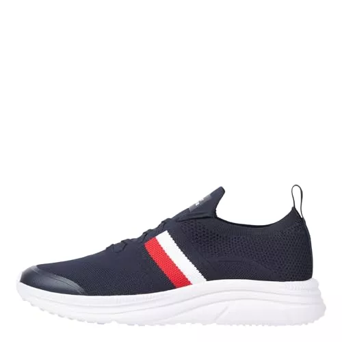 Tommy Hilfiger Sneaker & Sportschuhe Tommy Hilfiger Herren Modern Knit Stripes ESS Fm0fm04798 Runner Sneaker