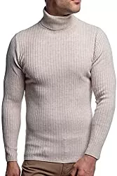 Karl´s People Pullover & Strickmode Karl´s People Herren Rollkragen-Pullover Herren Rolli • Rollkragenpullover für Herren mit Streifenmuster • Angenehmer Pullover Herren Langarm