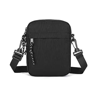 Hatriel Taschen & Rucksäcke Herren Handy Schultertaschen, Klein Männer Taschen, Handytasche Seitentasche, Crossbody Bag , Wasserdichte Reißverschluss , für Tägliches, Leben, Reise (Schwarz)