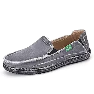 Xinghuanhua Flache Schuhe Xinghuanhua Herren Espadrilles Freizeitschuhe Canvas Slip-on Flache Erbsenschuhe Fahrschuhe Bootsdeckschuhe Müßiggänger Mokassin Leichte Atmungsaktiv Sneakers