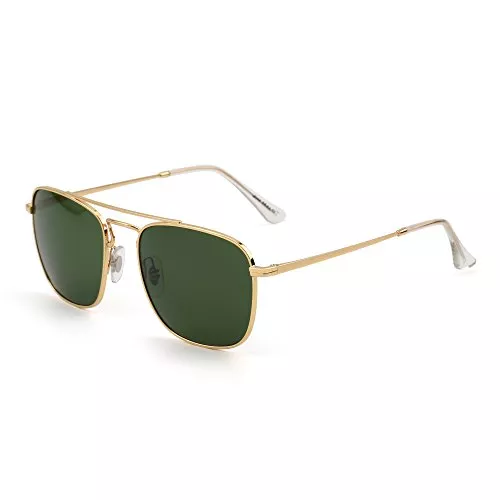 JIM HALO Sonnenbrillen & Zubehör JIM HALO Retro Runde Poalrized Sonnenbrille, Flache Metallquadratische Schatten für Männer Frauen
