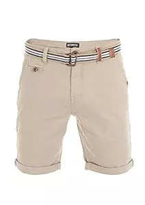 riverso Shorts riverso Herren Chino Shorts RIVKlaas Regular Fit Gürtel Bermuda Kurze Hose Sommer Short 98% Baumwolle Grün Rot Blau Beige Grau w30 w31 w32 w33 w34 w36 w38 w40 w42