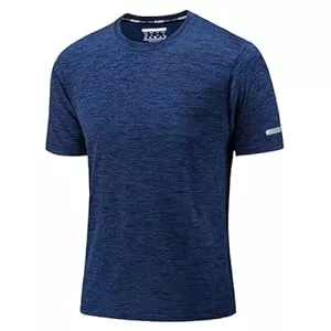 KEFITEVD T-Shirts KEFITEVD Tshirt Herren Funktions Shirt Sport Tshirts Rundhals Atmungsaktiv Training Shirt Schnelltrocknendes Fitness Shirt
