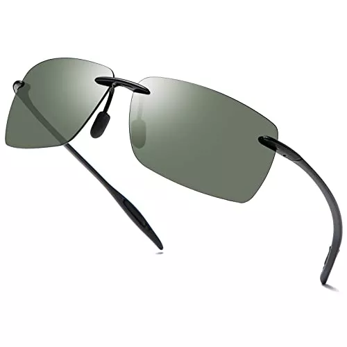 Devirld Sonnenbrillen & Zubehör Devirld Herren Sonnenbrille, Polarisiert, Rahmenlos, z87, Sicherheits Sonnenbrille für Damen, UV400, Blendfrei, Spiegel, Mztrix Bex Sonnenbrille