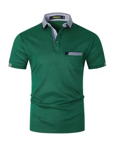 VMSUCIJ Poloshirts VMSUCIJ Poloshirt Herren Kurzarm,100% Baumwolle,Giraffe Stickerei,Bequeme und Atmungsaktive Polo Shirts Männer,Golf T-Shirt Casual Tops