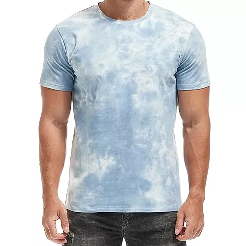 RONOMO T-Shirts RONOMO Herren Mode Krawatte Dye T-Shirt Casual Print T-Shirt Graffiti T-Shirt
