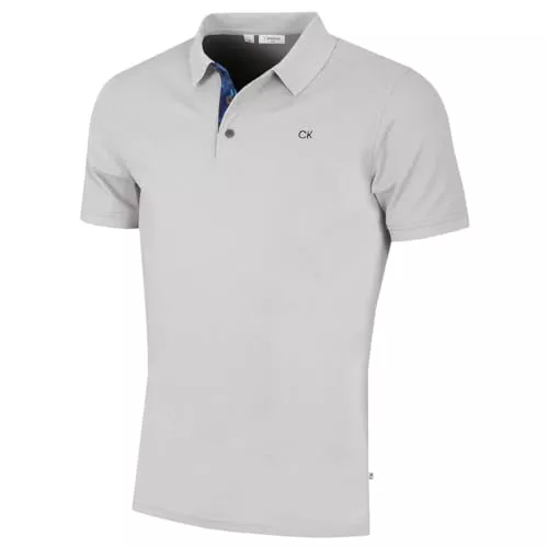 Calvin Klein Poloshirts Calvin Klein Herren Campus 3 Knopf Leicht gewelltes Kragen-Polo-Hemd