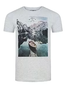 riverso T-Shirts riverso Herren T-Shirt RIVLukas Fotodruck Rundhals O-Neck Kurzarm Shirt Regular Baumwolle Grün Blau Weiß Grau Gelb Türkis S M L XL XXL 3XL 4XL 5XL