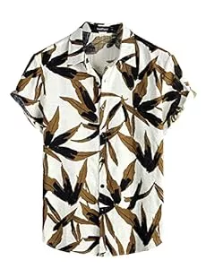 VATPAVE Hemden VATPAVE Herren Hawaii Hemd Männer Kurzarm Sommer Freizeithemd Casual Strand Blumen Hawaiihemd