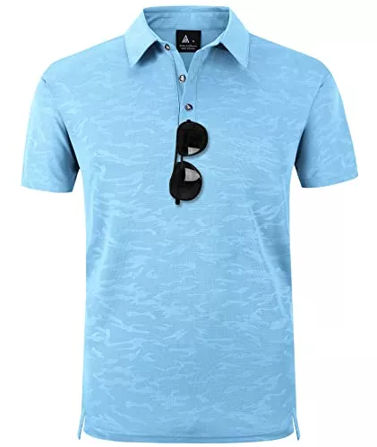 geeksport Poloshirts geeksport Poloshirts Herren Kurzarm Tennis Slim Fit Golf Polo Shirt Männer Sport Schnelltrocknend Atmungsaktiv Polohemd Sommer Outdoor Golf T-Shirt