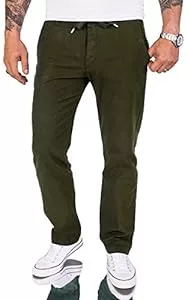 Rock Creek Hosen Rock Creek Herren Leinen-Optik Hose Stoffhose RC-2152