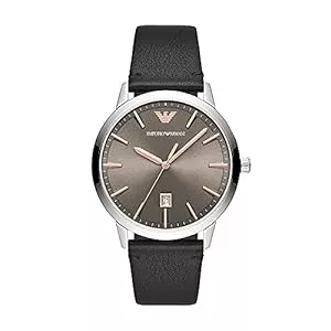 Emporio Armani Uhren Emporio Armani Herrenuhr mit drei Zeigern, Edelstahl, Gehäusegröße 43 mm