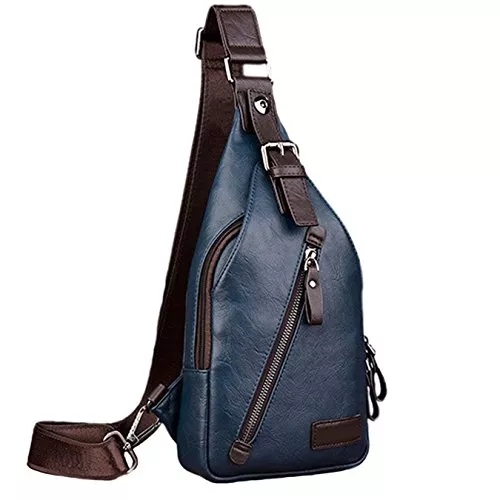 Leuchtbox Taschen & Rucksäcke Herren Umhängetasche Crossbody Bag Messenger Bag Tablet Tasche Urban Style Chest Pack Schultertasche Sling Bag Weiches PU-Kunstleder