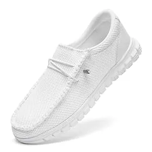 JUEQIBAA Flache Schuhe JUEQIBAA Herren Freizeitschuhe Mokassins Bootsschuhe Loafers Business Schuhe Flache Fahren Halbschuhe Casual Slippers Atmungsaktiv Mesh Walkingschuhe