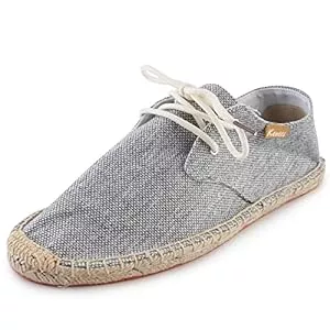 Kentti Flache Schuhe Kentti Herren Classic Solid Covered Lace-Up Espadrilles