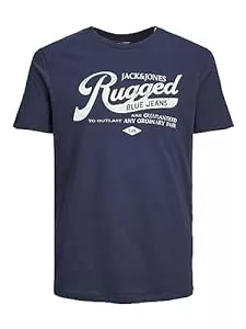 JACK & JONES T-Shirts JACK & JONES Male T-Shirt Logo Rundhals T-Shirt