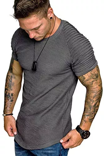 COOFANDY T-Shirts COOFANDY Herren T-Shirt Rundhlas Sport Shirt Muscleshirt Kurzarm Gym Shirt Atmungsaktiv Sportshirt Trainning Shirts Klassisch Casual Tee
