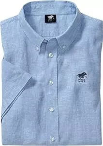 Polo Sylt Hemden Polo Sylt Herren Leinenhemd Kurzarm, leichtes Sommerhemd aus 100% Leinen, lässig-Elegante Herrenmode mit Thermoregulation für warme Tage, Gr. M - XXXL