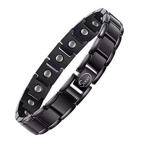 JEROOT Schmuck Jeroot Magnetfeld Therapie Armband für Männer, Titan Stahl Magnet Heilung Armband mit Ultra starken Magneten für Schmerzlinderung für Arthritis und Karpaltunnel
