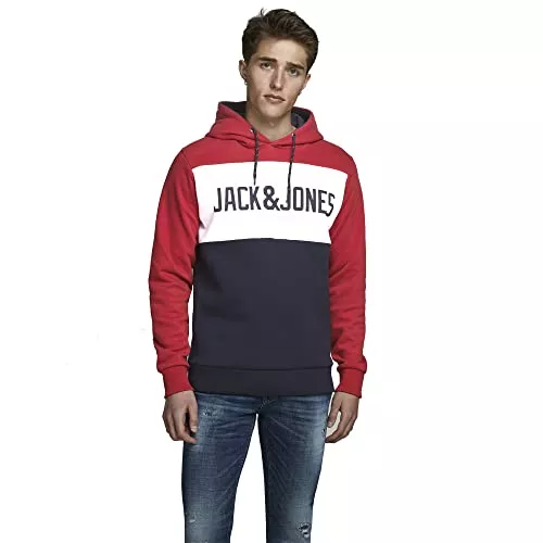 JACK &amp; JONES Kapuzenpullover JACK &amp; JONES Male Hoodie Colourblocking Logo