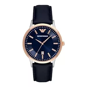 Emporio Armani Uhren Emporio Armani Herrenuhr mit drei Zeigern, Edelstahl, Gehäusegröße 43 mm