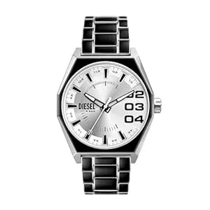 Diesel Uhren Diesel Scraper Herrenuhr, Quarzwerk mit Silikon-, Edelstahl- oder Lederarmband