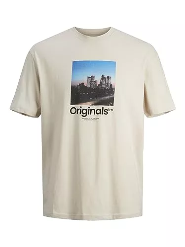 JACK &amp; JONES T-Shirts JACK &amp; JONES Male T-shirt Fotodruck Rundhals T-shirt