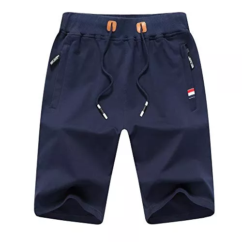ZOXOZ Shorts ZOXOZ Kurze Hosen Herren Shorts Sports Baumwolle Mit Reißverschluss Elastische Taille