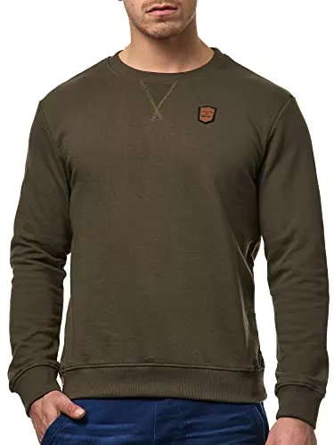 Indicode Pullover & Strickmode Indicode Herren Beechen Sweatshirt mit RIPP-Bündchen | Warmer Herrensweater klassischer Winter Sweater Pullover Herrensweatshirt Herren-Pullover Wintersweatshirt für Männer