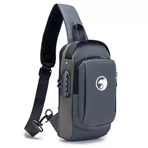 SPAHER Taschen & Rucksäcke SPAHER Anti-Diebstahl Brusttasche Sling Bag Geschäft Schultertasche mit USB-Ladeanschluss Passwortschutz Crossbody Bag Umhängetasche Wasserdicht für Reisen Wandern mehrere Taschen Sling Daypacks
