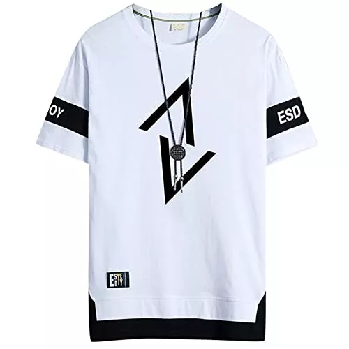 GIJOVANA T-Shirts GIJOVANA Tshirt Herren Kurzarm mit Rundhalsausschnitt Farbblock Gespleißtes T-Shirt Sommer Casual Baumwolle Tops für Männer