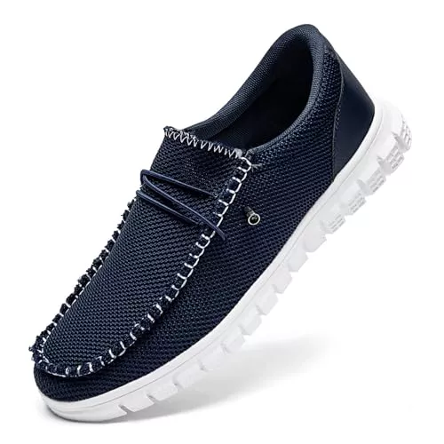 JUEQIBAA Schnürhalbschuhe JUEQIBAA Herren Freizeitschuhe Mokassins Bootsschuhe Loafers Business Schuhe Flache Fahren Halbschuhe Casual Slippers Atmungsaktiv Mesh Walkingschuhe
