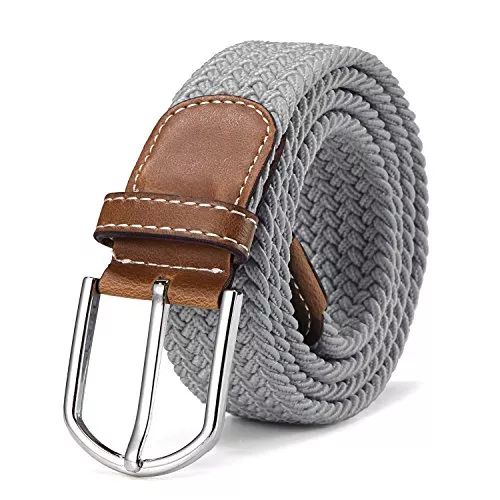 DonDon Gürtel Stoffgürtel Stretchgürtel geflochten und elastisch Gürtel für Damen und Herren Länge 100 cm bis 120 cm