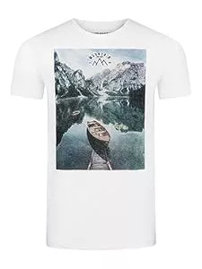 riverso T-Shirts riverso Herren T-Shirt RIVLukas Fotodruck Rundhals O-Neck Kurzarm Shirt Regular Baumwolle Grün Blau Weiß Grau Gelb Türkis S M L XL XXL 3XL 4XL 5XL